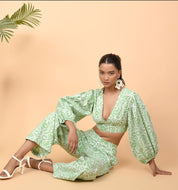 Green Puffy Co-ord