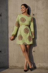 Bird Song Backless Mini Dress