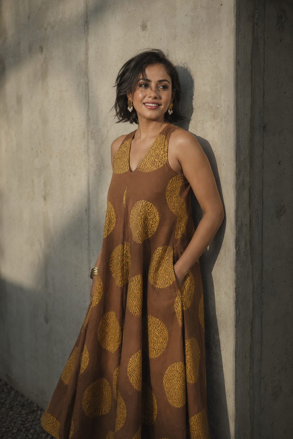 Golden Tamaya Anarkali Dress