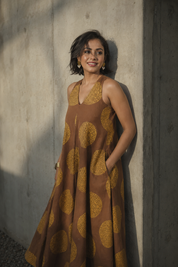 Golden Tamaya Anarkali Dress