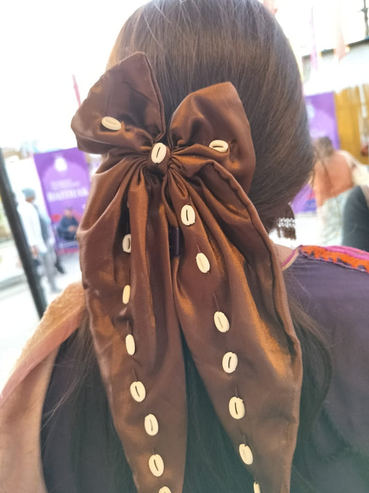 Hair bow Brown