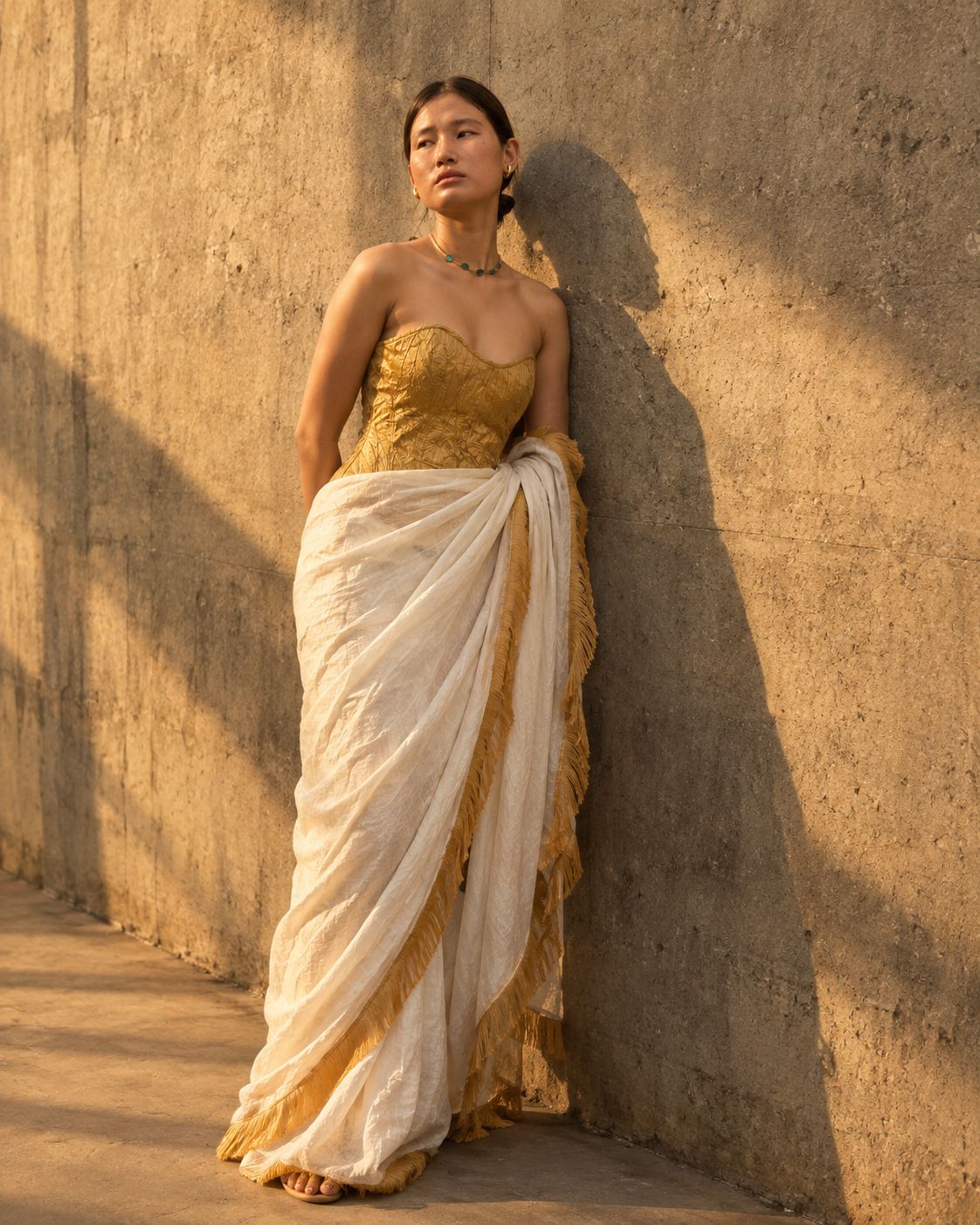 Sunheri Corset & Ready to Wear Saree