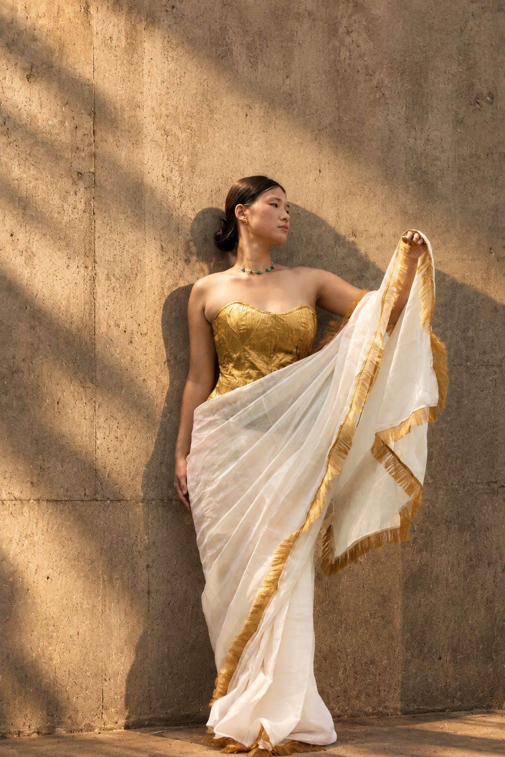 Sunheri Corset & Ready to Wear Saree