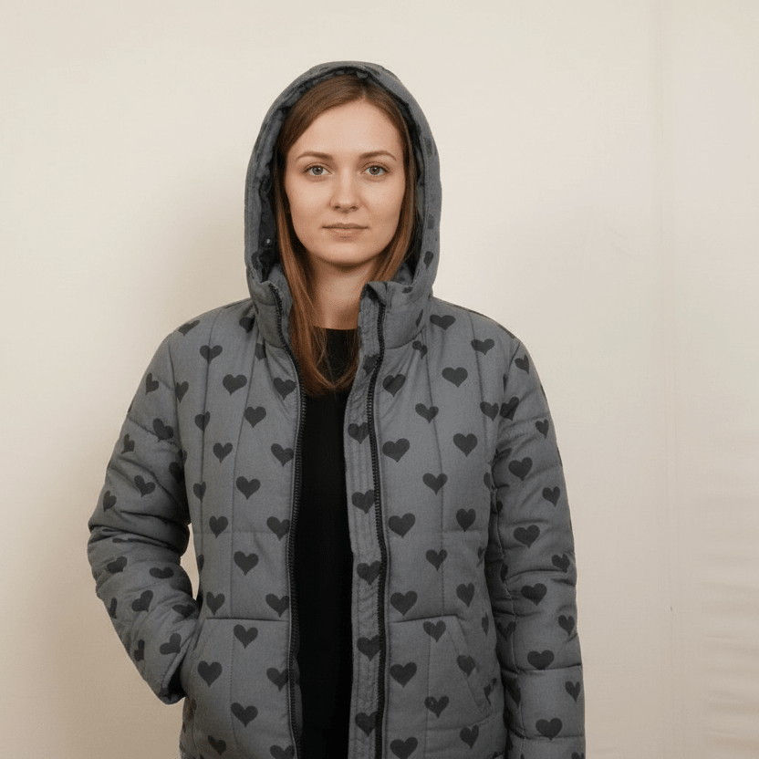 Amore Grey Puffer jacket - Atulyakala