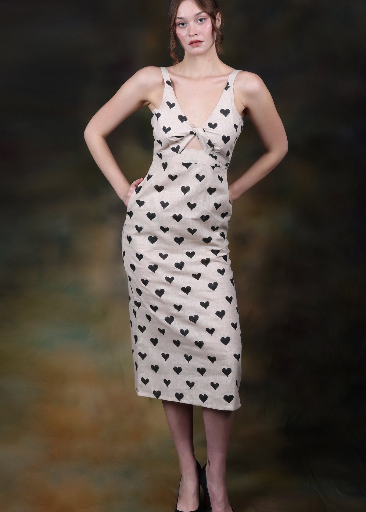 Amore Long Dress Midi Dress - Atulyakala