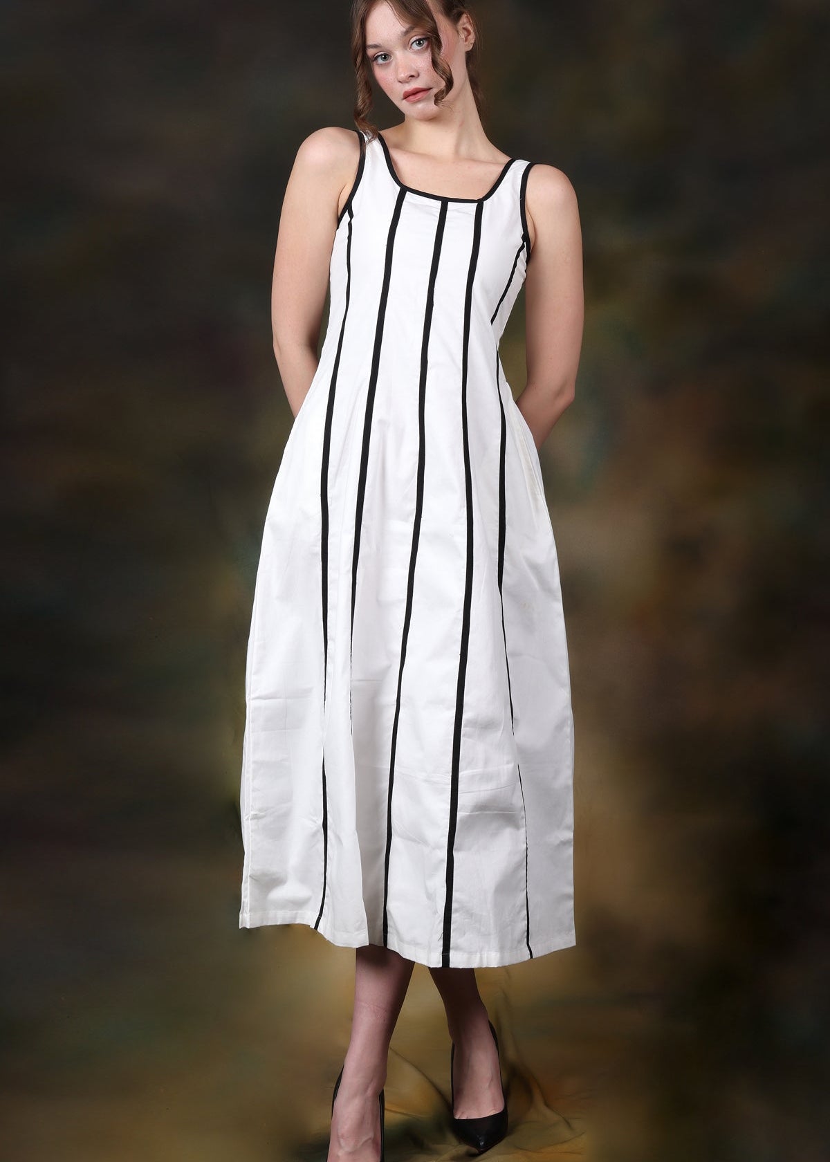 Bella Bianca Dress Maxi Dress - Atulyakala