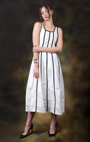 Bella Bianca Dress Maxi Dress - Atulyakala