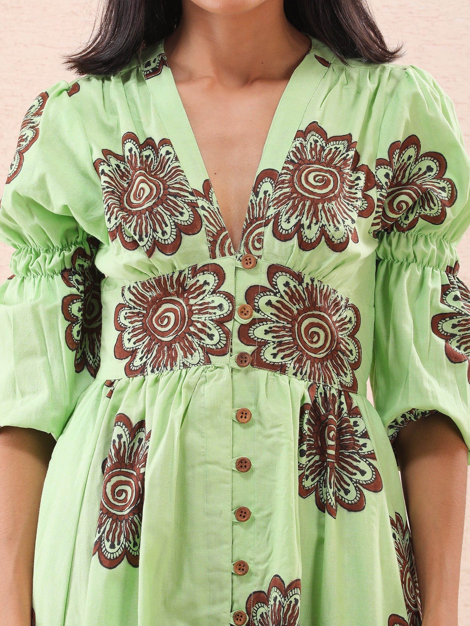 green emerald velvet dress Floral Long Dress for Women