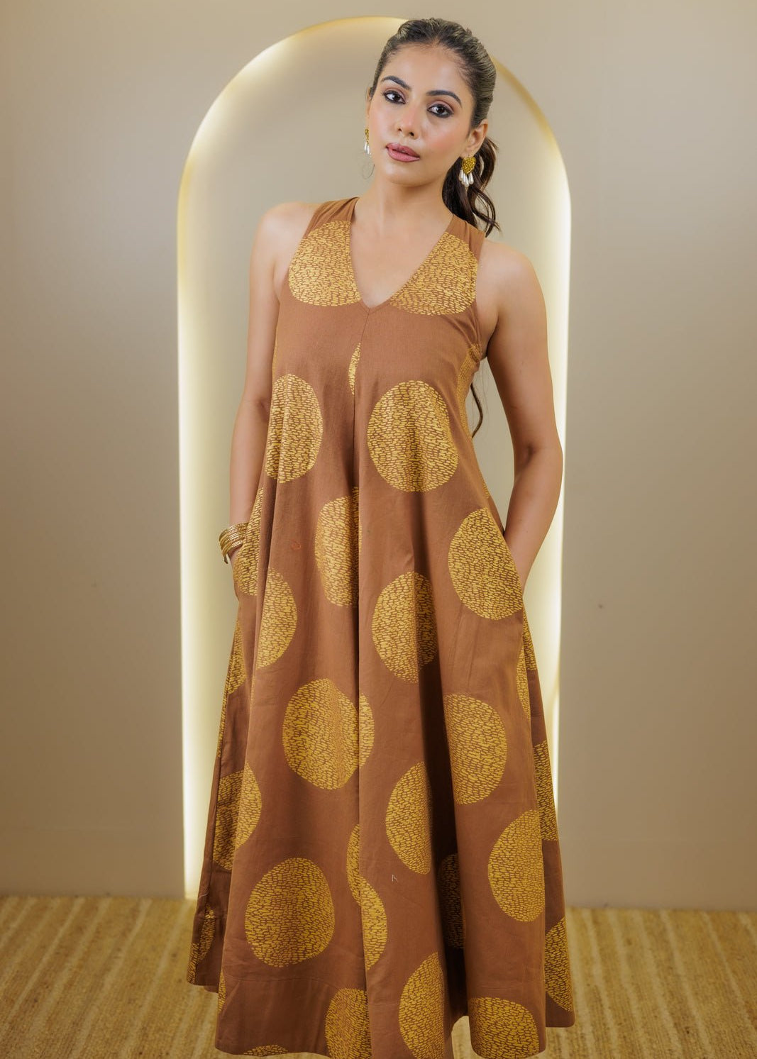 Golden Tamaya Anarkali Dress - Atulyakala
