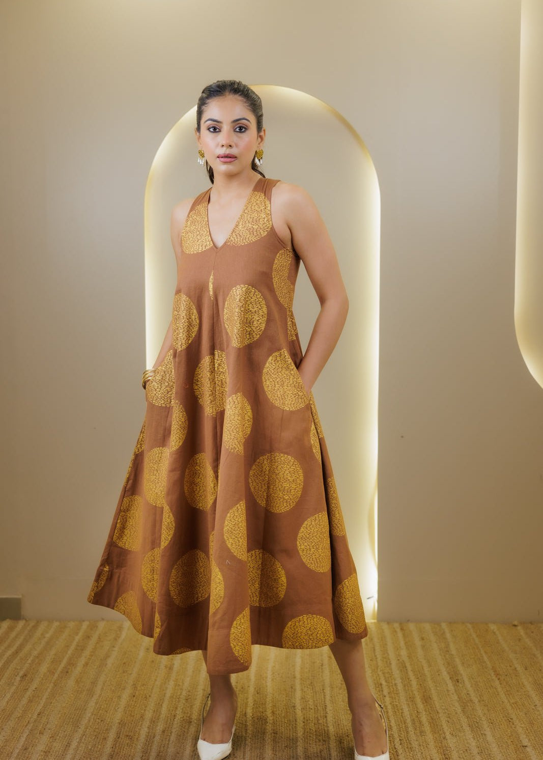 Golden Tamaya Anarkali Dress - Atulyakala