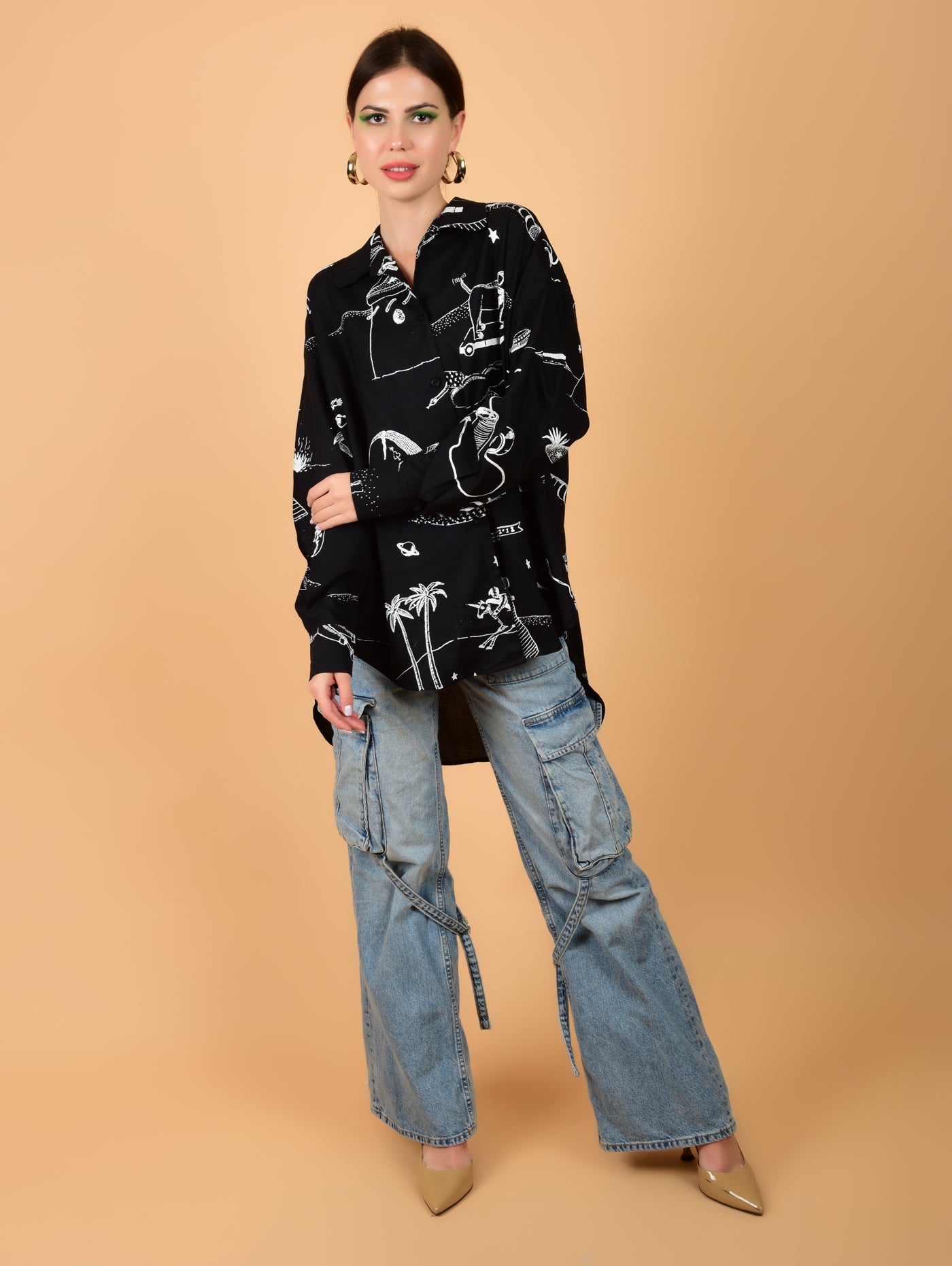 La Verna Oversized Shirt Oversized Shirt - Atulyakala