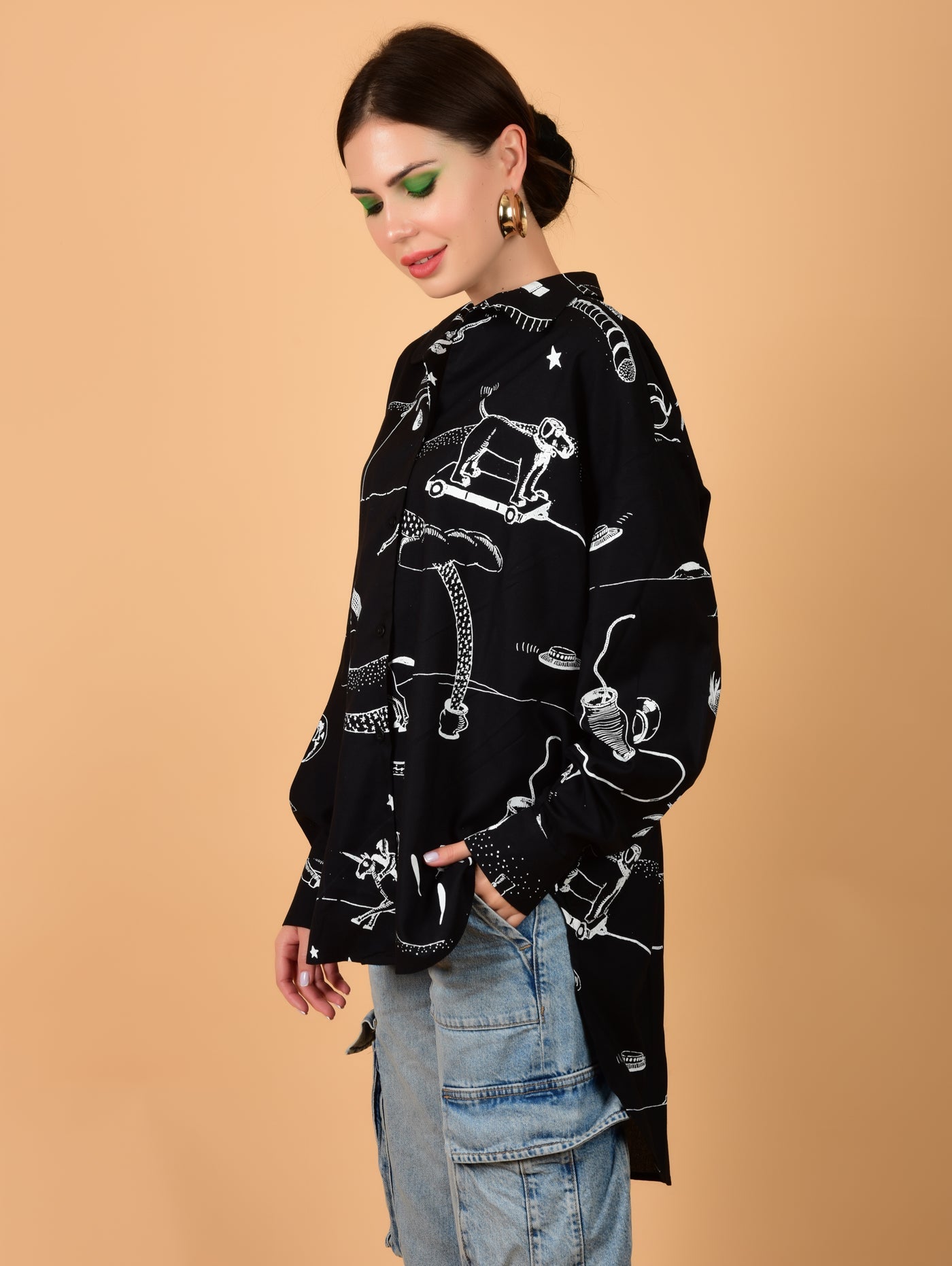 La Verna Oversized Shirt Oversized Shirt - Atulyakala