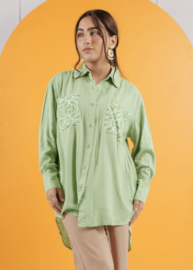 Minty Green Shirt - Atulyakala