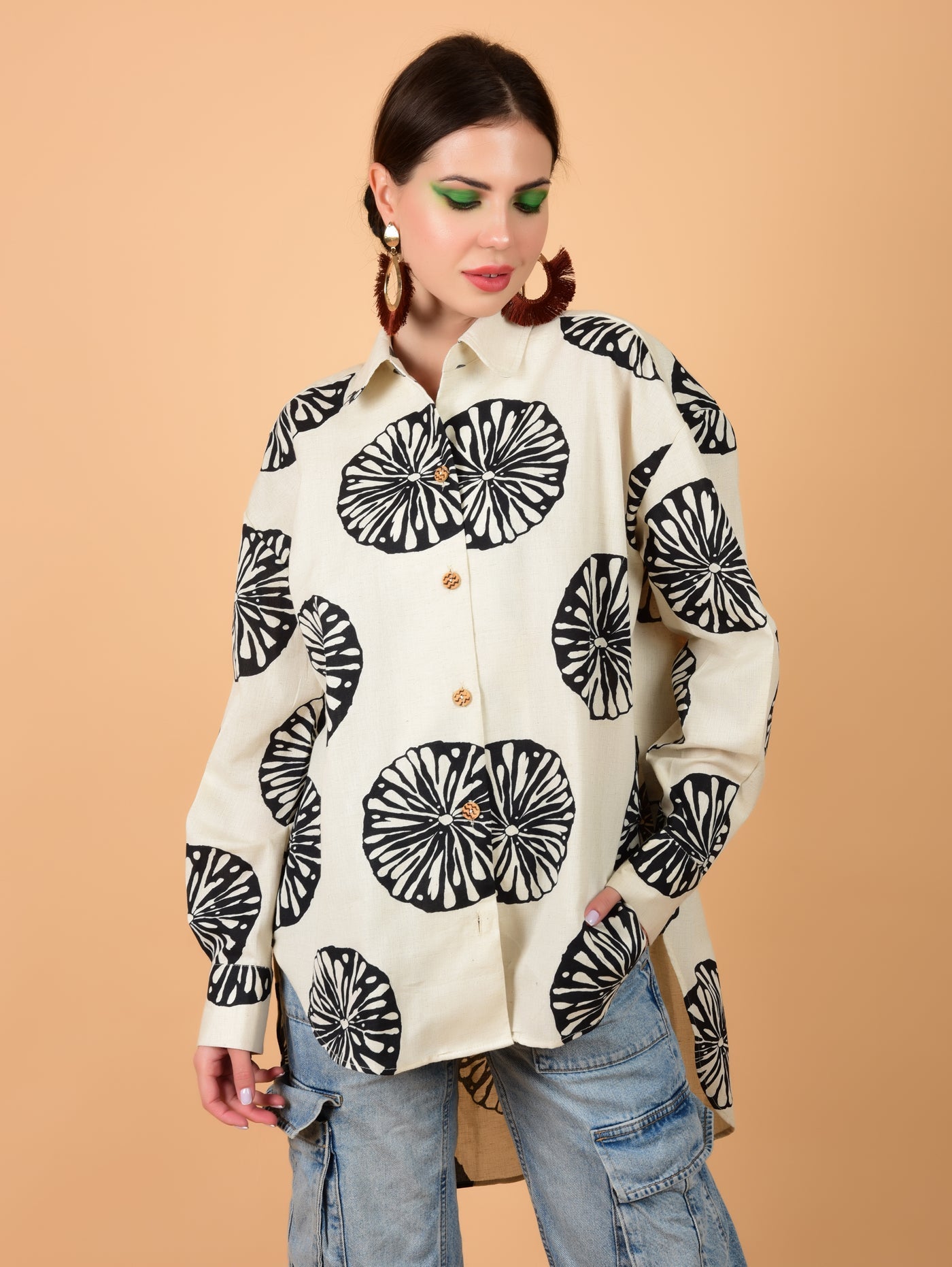 Mystic Oversized Shirt Oversized Shirt - Atulyakala