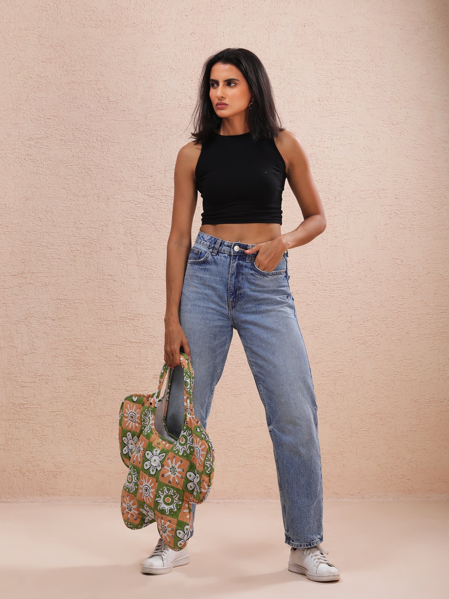 Retro Flower Tote - Atulyakala