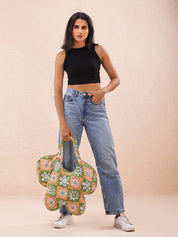 Retro Flower Tote - Atulyakala