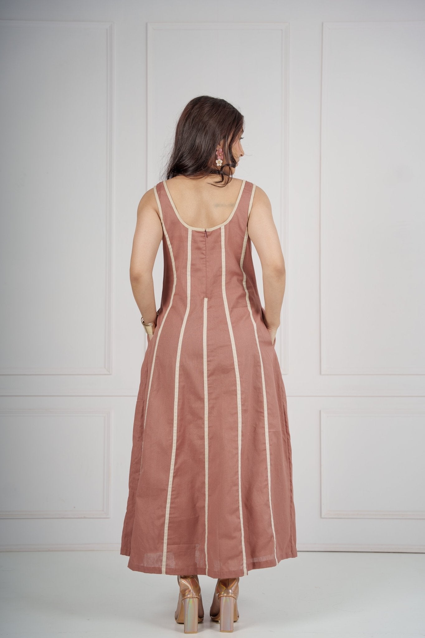 Rosette Dress Maxi Dress - Atulyakala