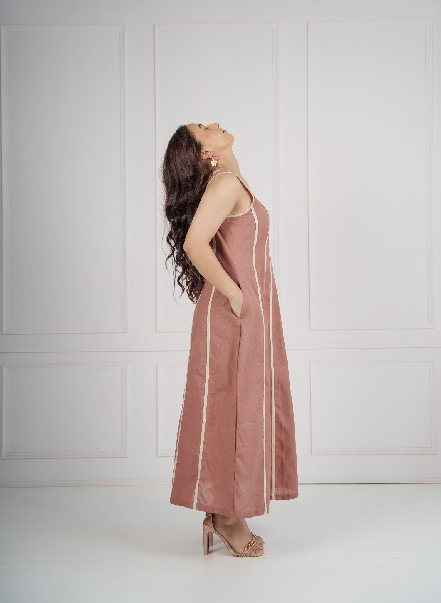Rosette Dress Maxi Dress - Atulyakala