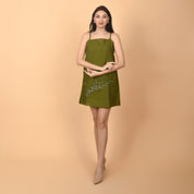 Serene Meadow Dress Short Dress - Atulyakala