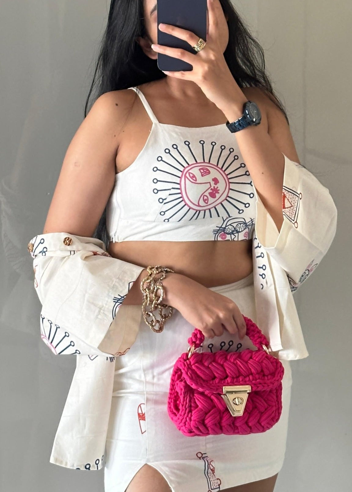 Sun & Heart Skirt skirt - Atulyakala