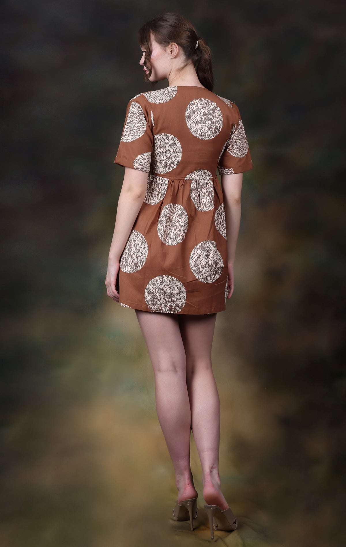 Tamaya Short Sleeve Mini Mini Dress - Atulyakala