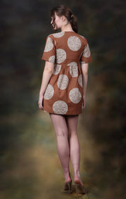 Tamaya Short Sleeve Mini Mini Dress - Atulyakala