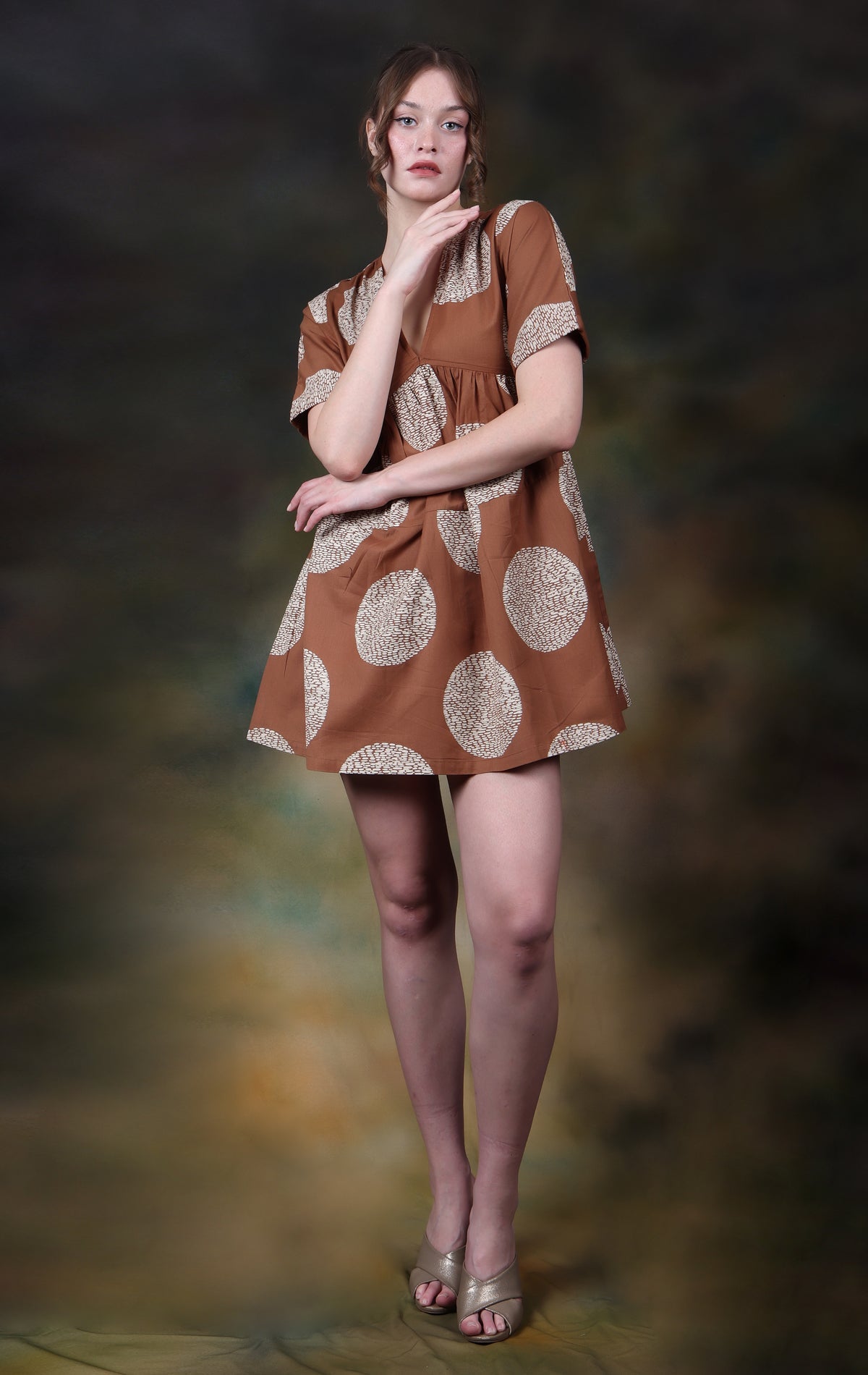 Tamaya Short Sleeve Mini Mini Dress - Atulyakala