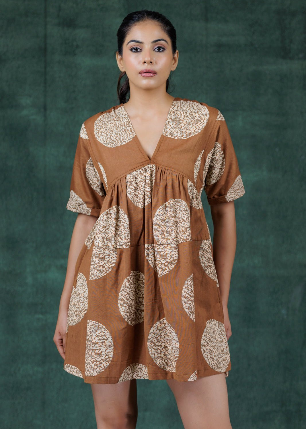 Tamaya Short Sleeve Mini Mini Dress - Atulyakala