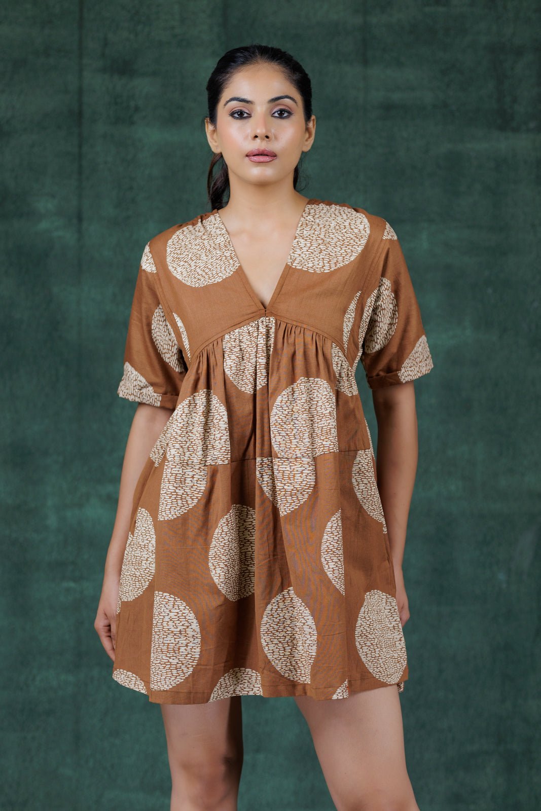 Tamaya Short Sleeve Mini Mini Dress - Atulyakala