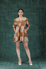 Tamaya Short Sleeve Mini Mini Dress - Atulyakala