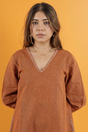 Terra Rustica Dress Midi Dress - Atulyakala