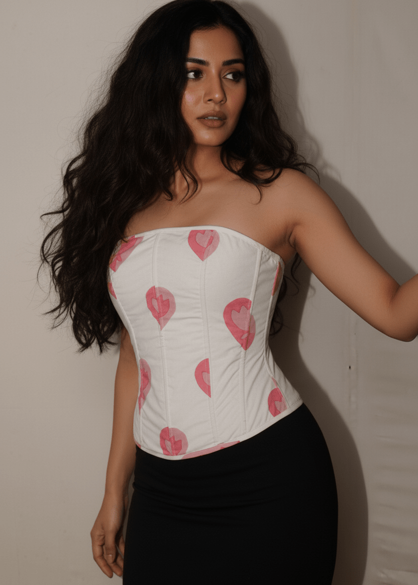 Vintage Heart Corset - Atulyakala