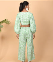 Green Puffy Co - ord - Atulyakala