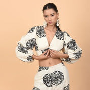 Mystic Co - ord balloon sleeves Short Dress - Atulyakala
