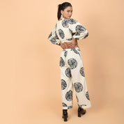 Mystic Co - ord balloon sleeves Short Dress - Atulyakala