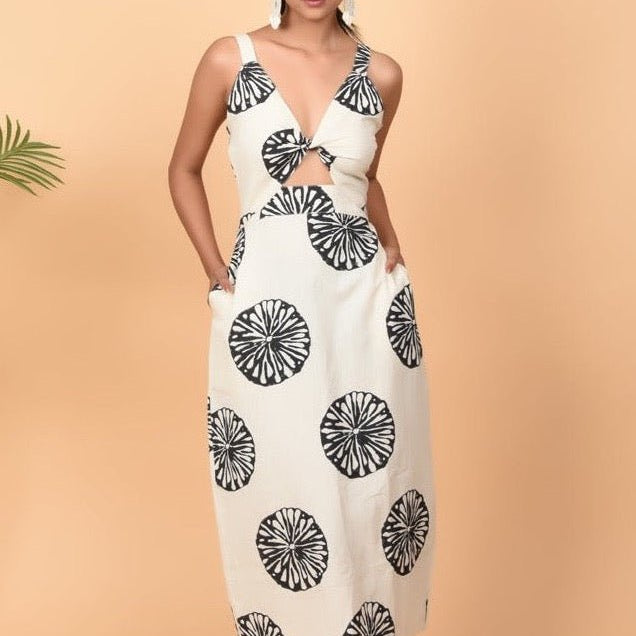 Mystic Halter Cut Dress - Atulyakala